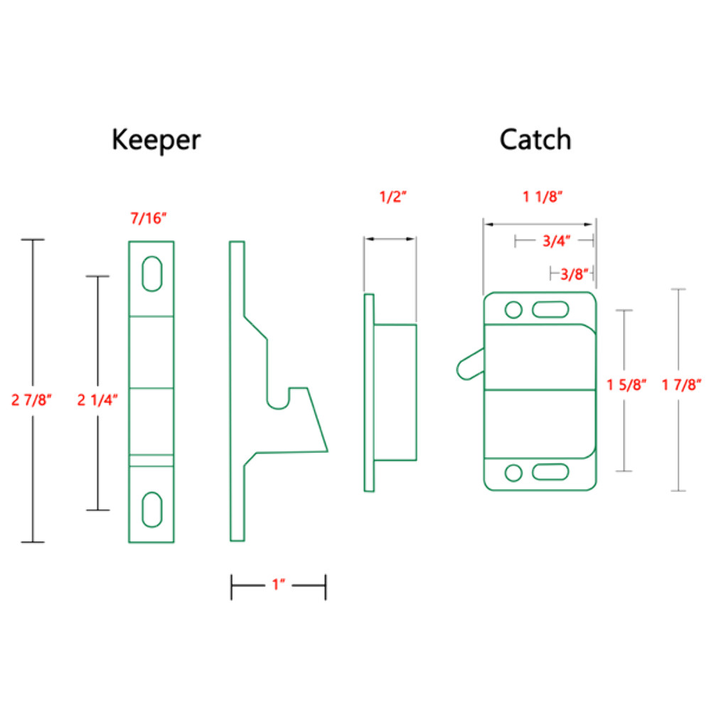 RV Drawer Latches and Catches (4 Pack) RV Cabinet Door Latch – RV Drawer Latch