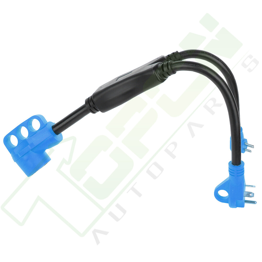 50 amp Female to (1) 30 amp – (1) 15 amp Male RV Power Cord Adapter Y Split