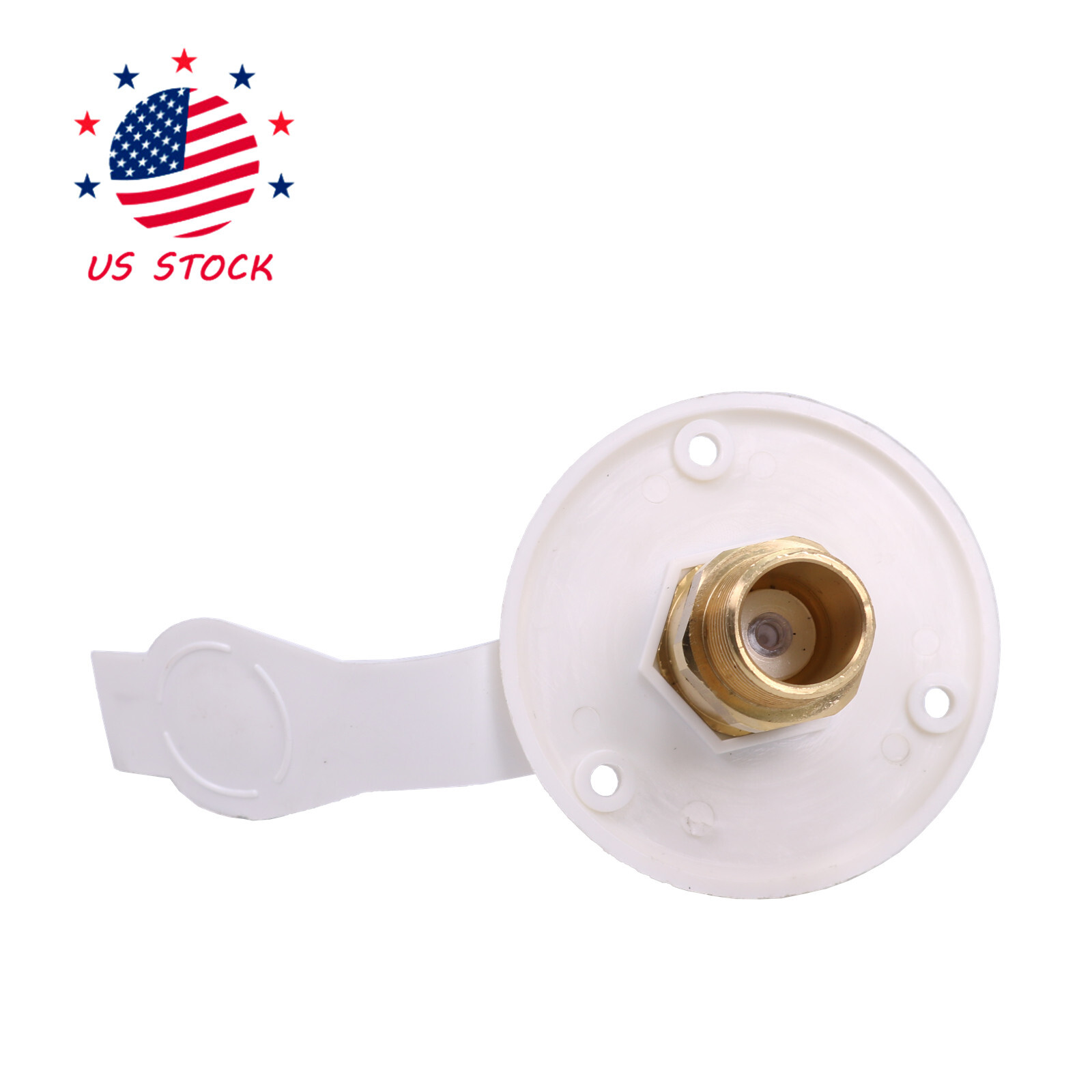 White City Water Fill inlet flange Brass w/ check valve RV Camper MPT 1/2″ Male