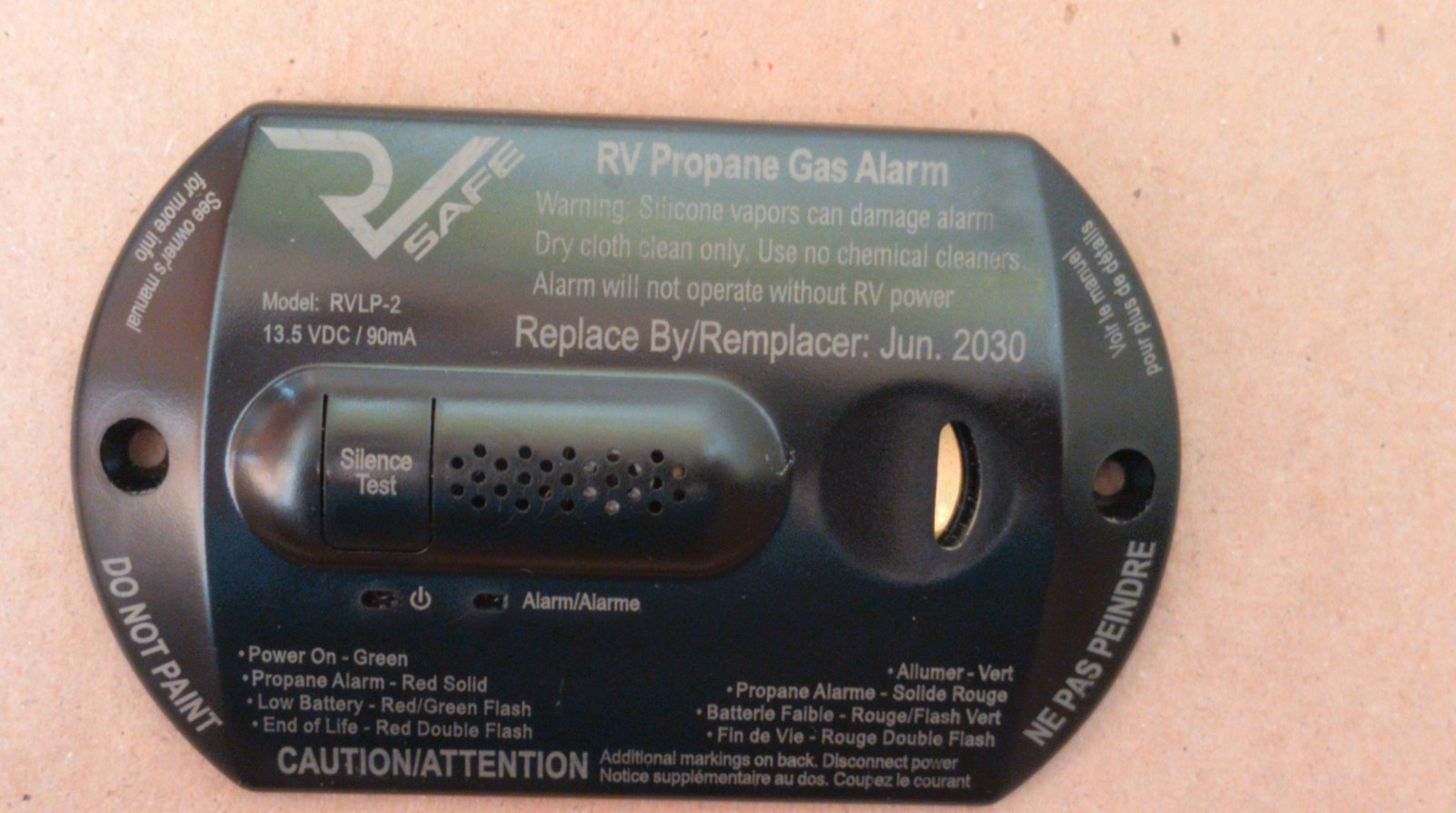 RV Safe RVLP-2 Propane Gas Alarm Black – Open Box, Free Shipping.