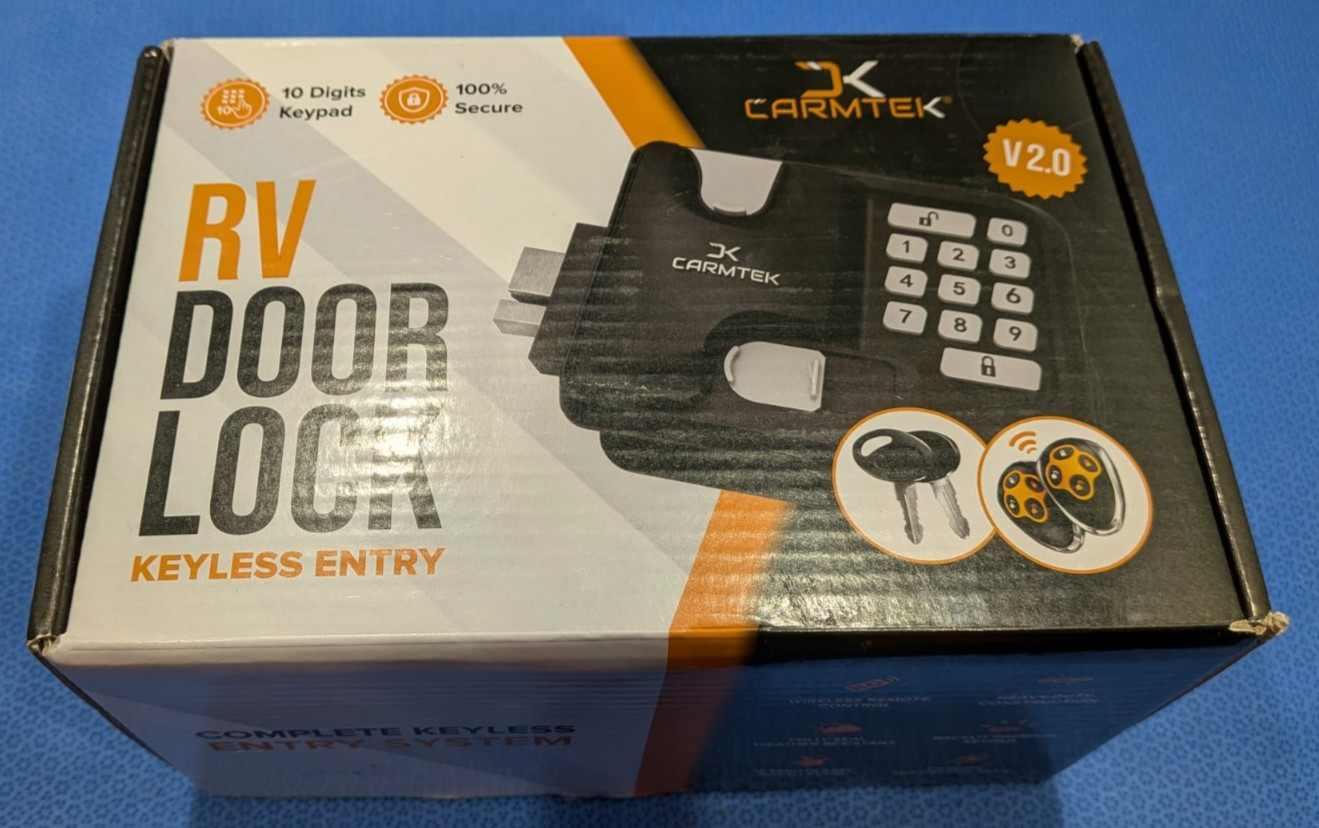 RV Keyless Entry Lock 10 Digits V2.0 w/ Fobs & Keys – Fits 3.75″ x 2.75″ Locks