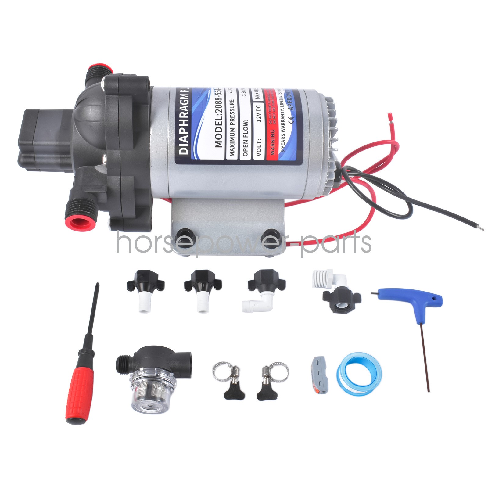 Diaphragm Pump 12 V 45 PSI Water Pump 2088-403-144/2088-554-144 for RV Motorhome
