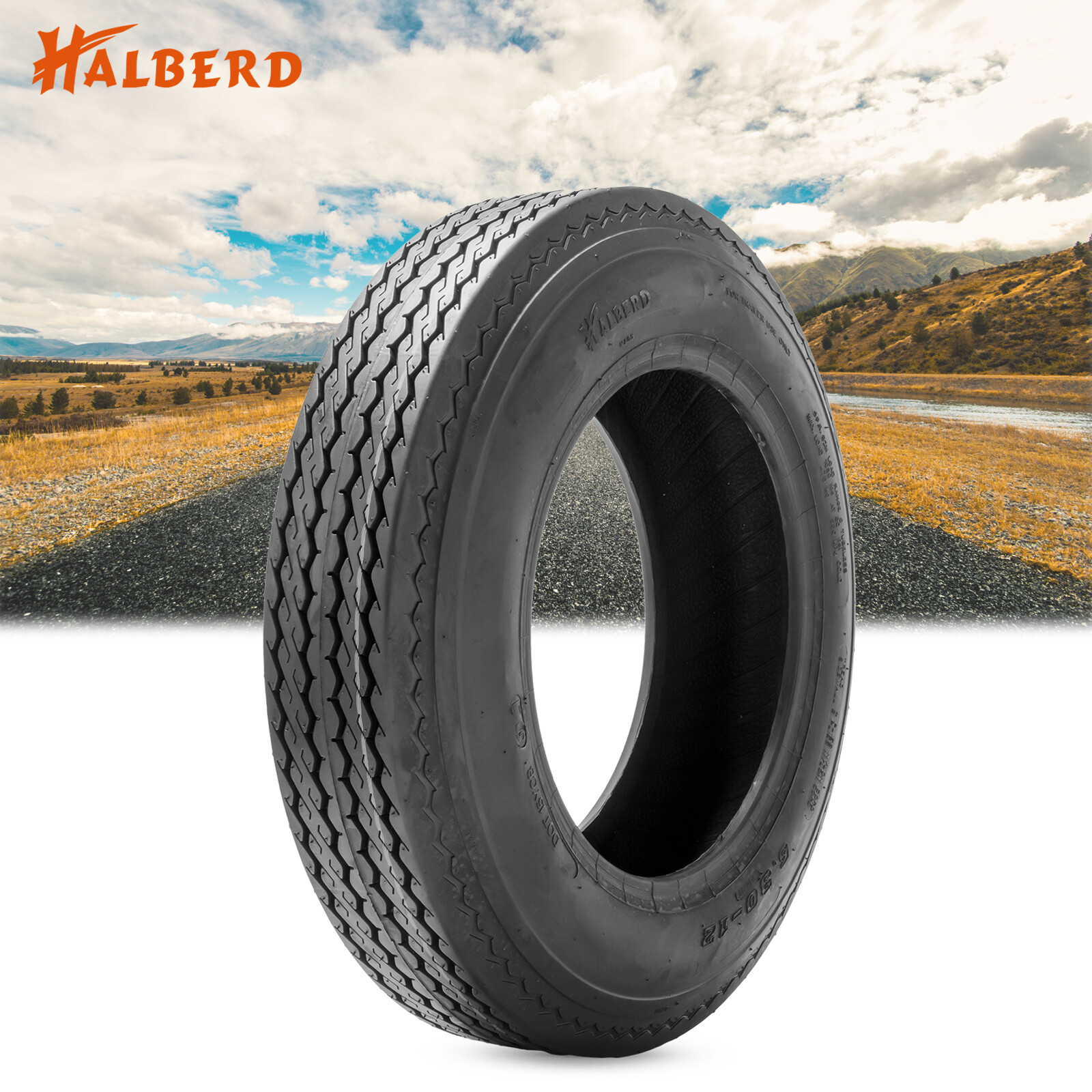 6Ply 5.30-12 Trailer Tires 5.30×12 5.3×12 530-12 Load Range C Highway Boat Tyre