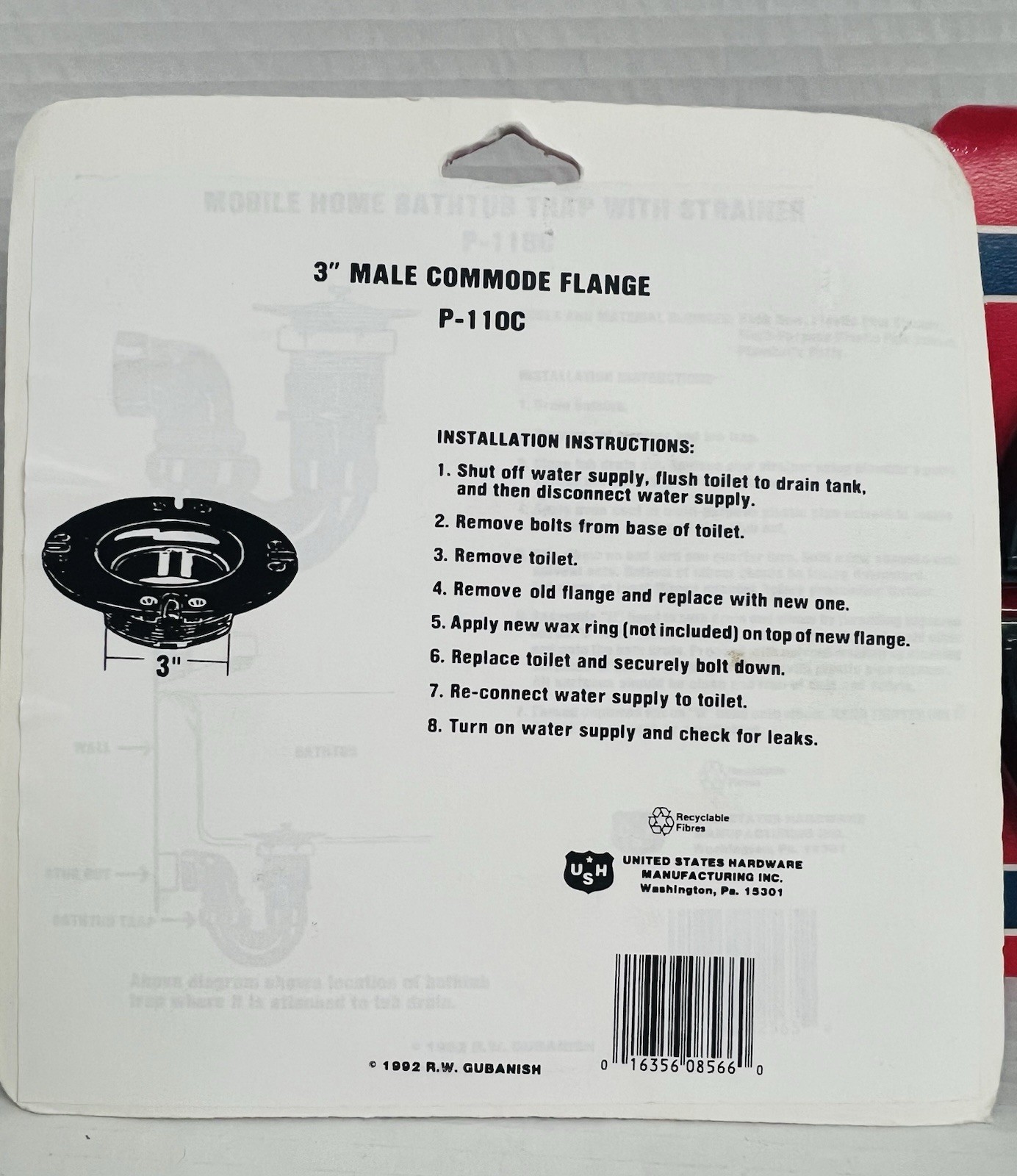 (PAIR – 2) US Hardware Mobile Home Commode 3″ Flange Male P-110C (PAIR – 2)