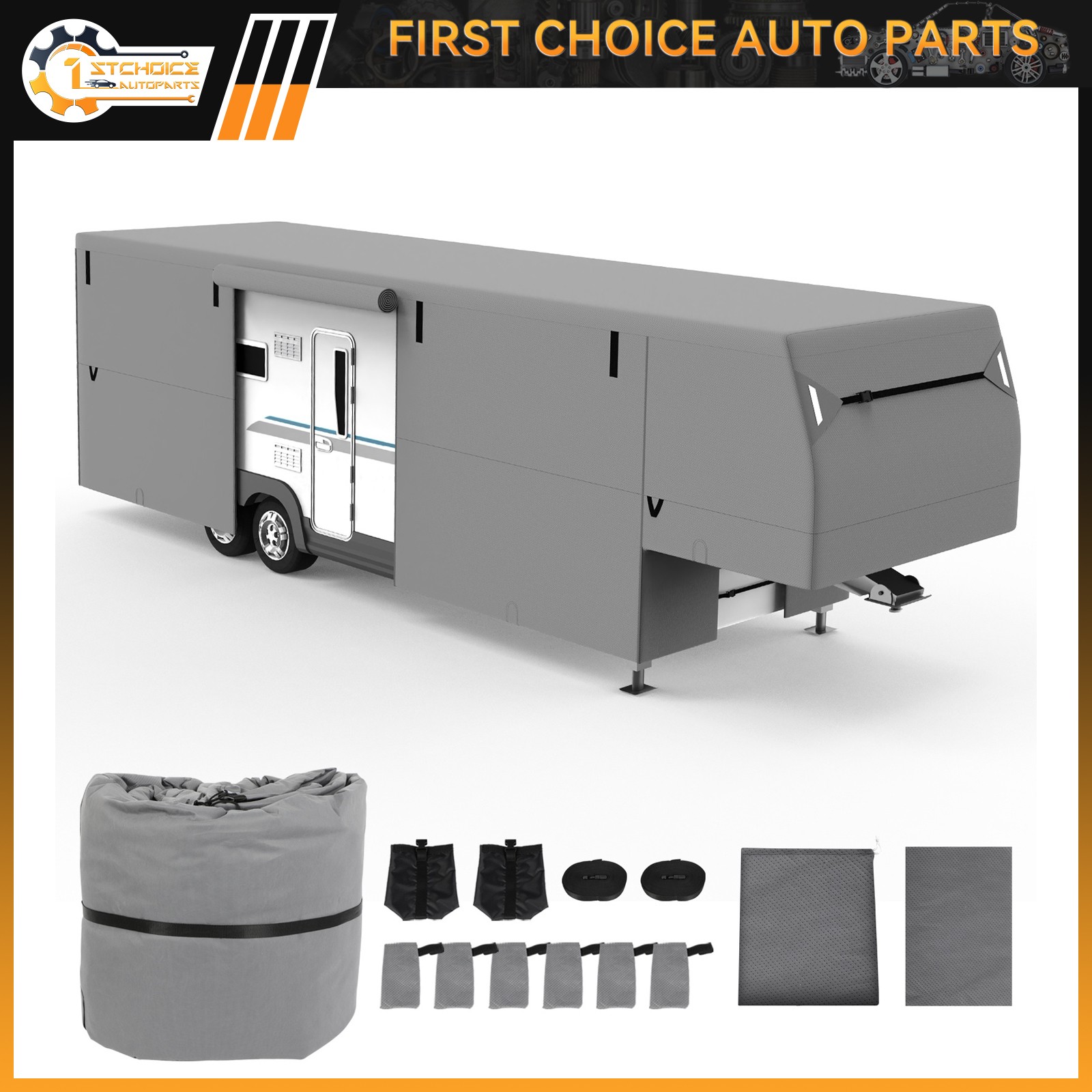 28-31Ft 5th Wheel RV Cover Motorhome Travel Trailer Camper Non-Woven Fabric
