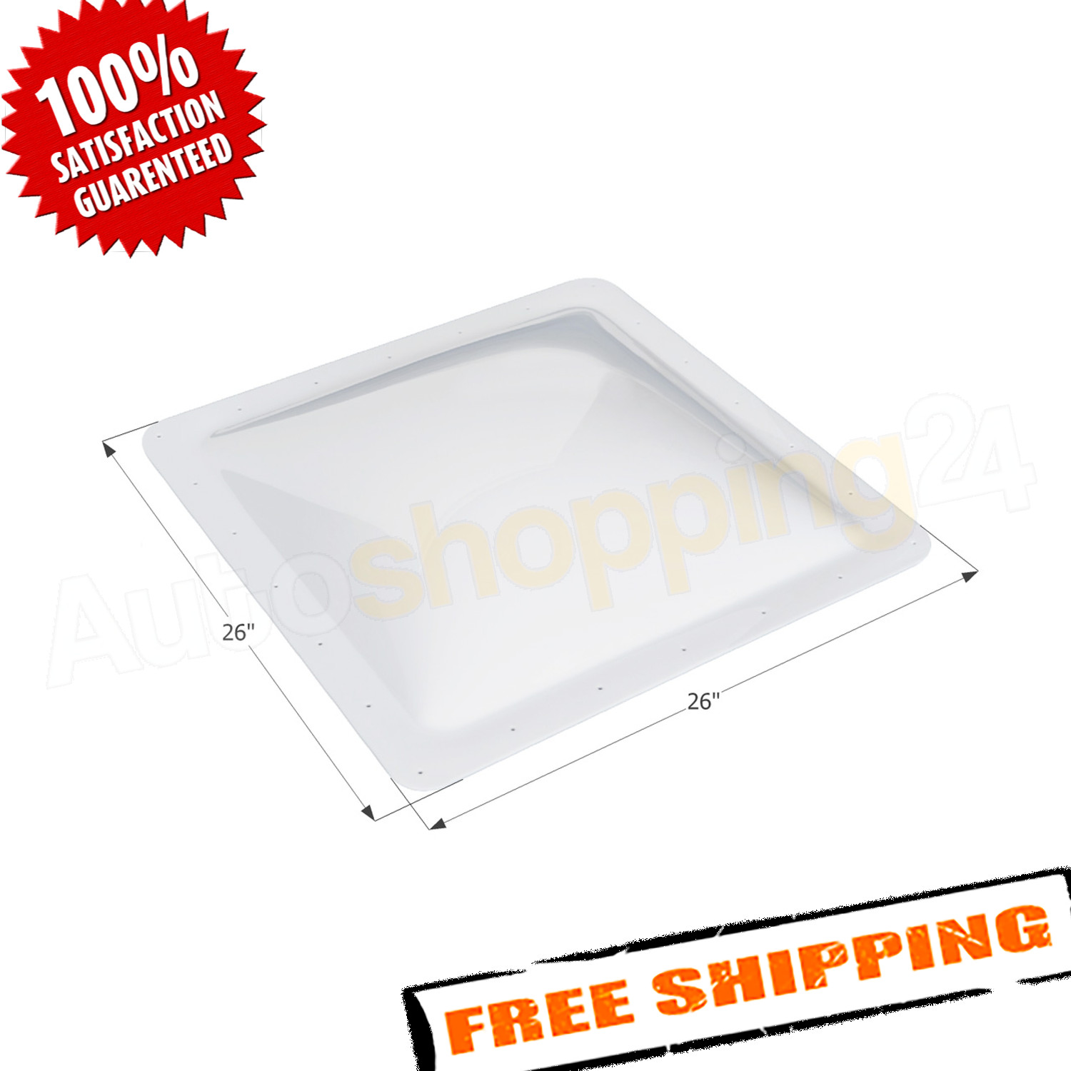 Icon 01857 26″ x 26″ White SL2222 RV Skylight