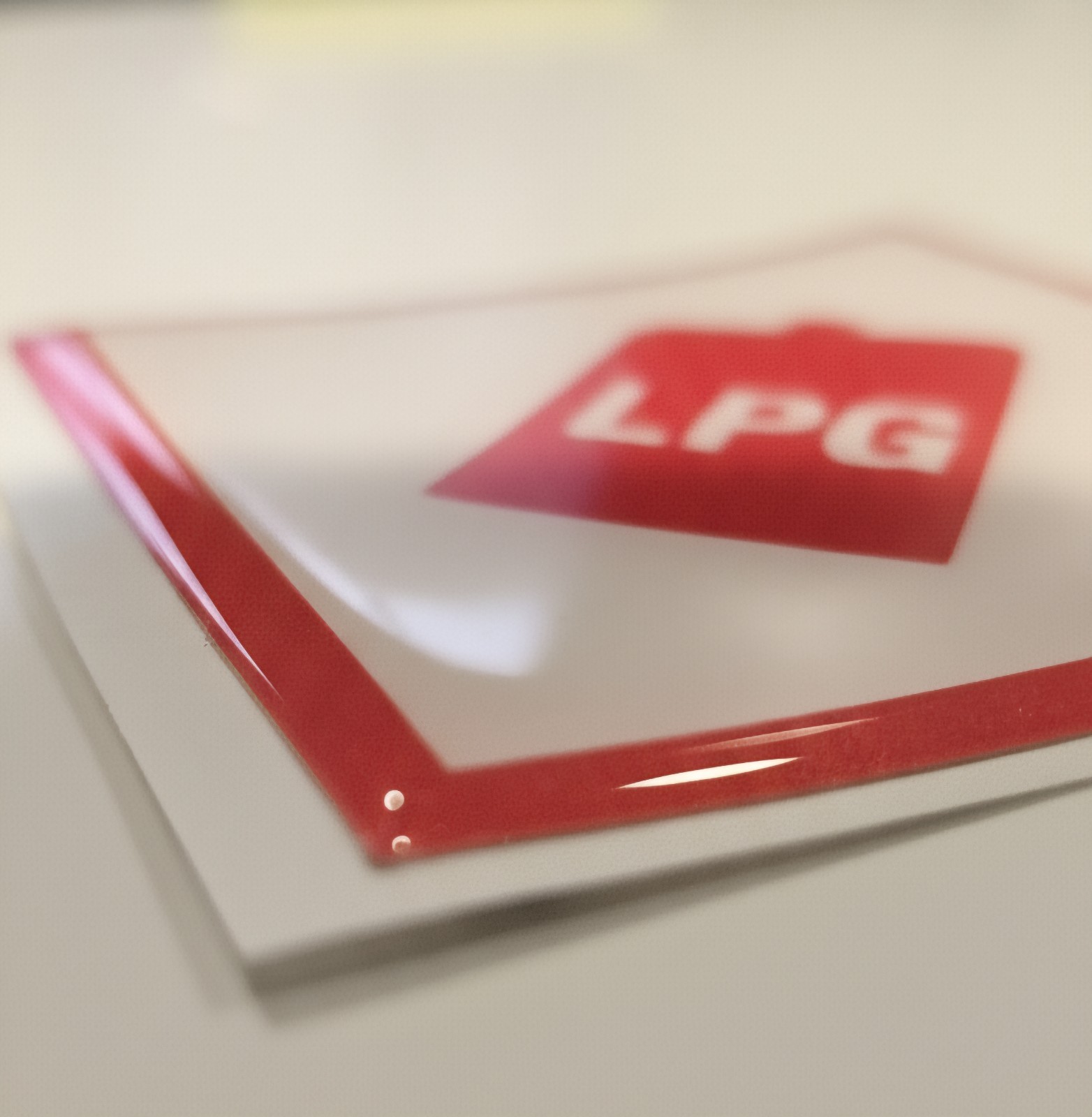1 X LPG GAS LOCKER DOMED RESIN CARAVAN DECAL/STICKER 3D 100mm