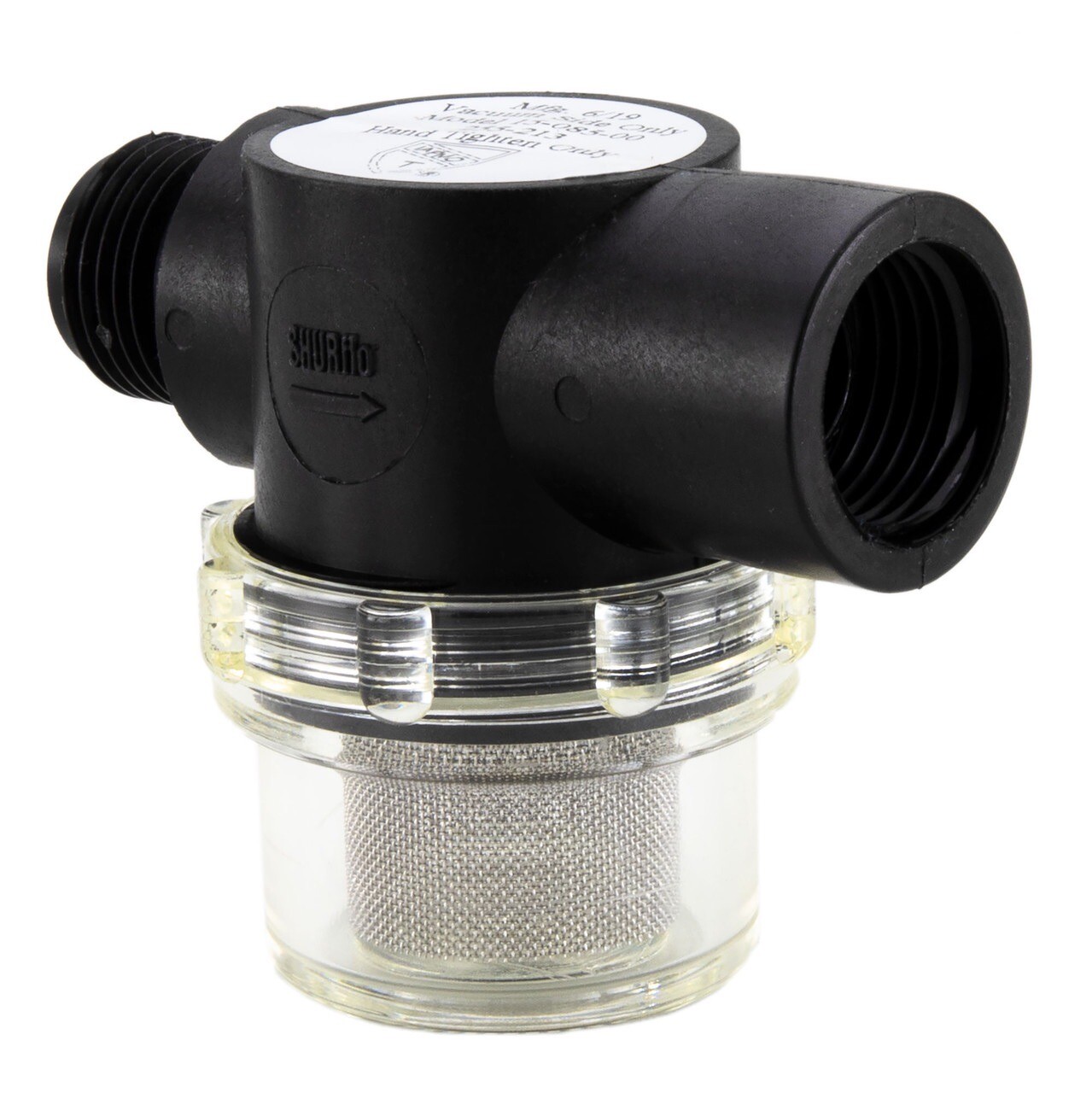 Shurflo RV Water Pump Strainer Camper (Marine) Freshwater Strainer 255-213