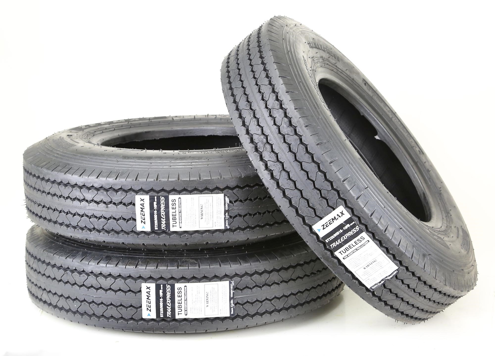 3 New ZEEMAX Heavy Duty Trailer Tires ST225/90D16 /7.50-16 10 PR LR E