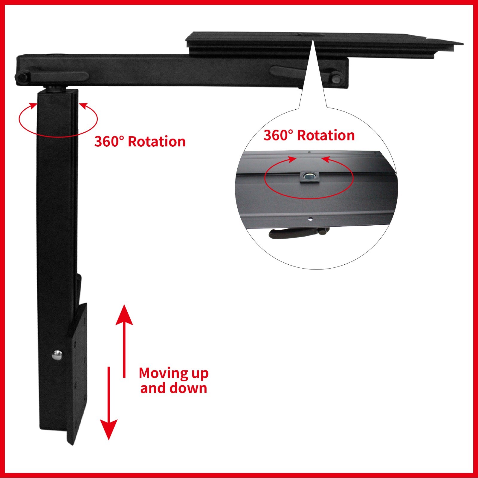 Heavy-Duty Adjustable Swiveling Table Leg System for Camper RV Boat, Load 220Lbs