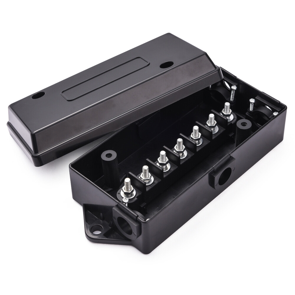 7 Way Electrical Trailer Junction Box, 7-Pole 7 Gang Trailer Wire Connection Box