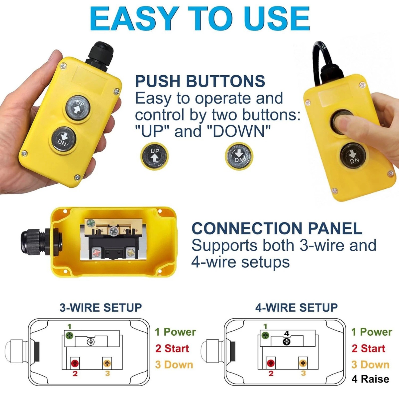 Dump Trailer Remote Control Switch DC 12V 24V for Lift Gate Truck Tipper Hoist
