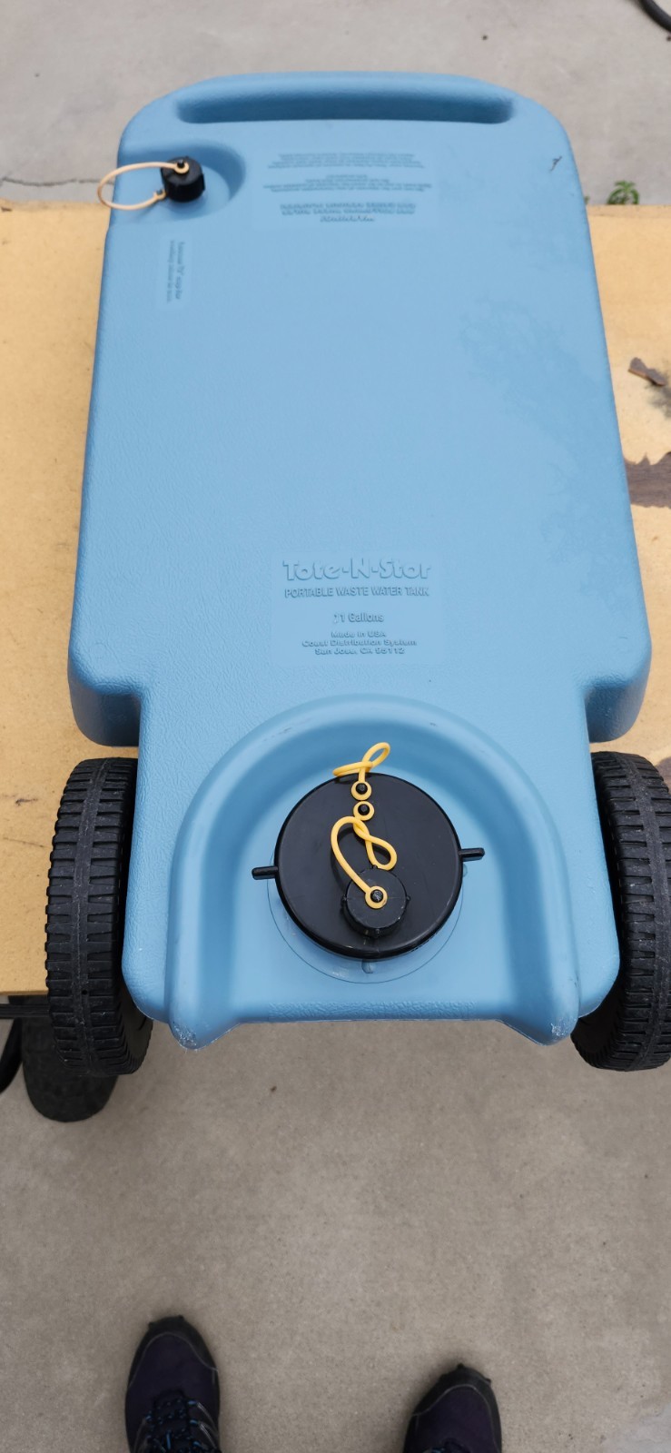 Tote-n-Stor 11 Gallon RV Waste Water Portable Storage Tank 25606 Exc Cond.
