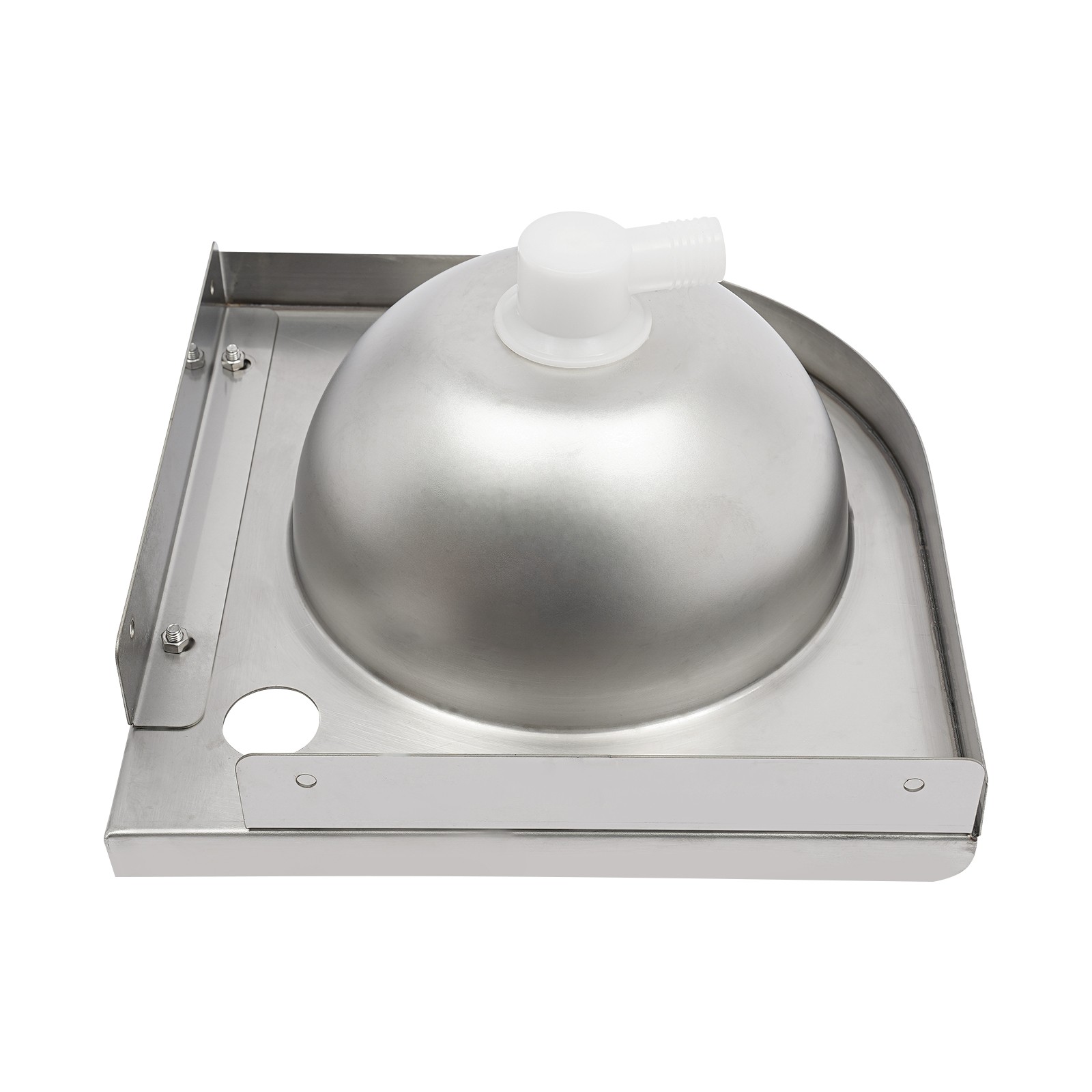 RV Caravan Camper Sink Stainless Steel Hand Wash Basin Wall-mounted Silver Sink