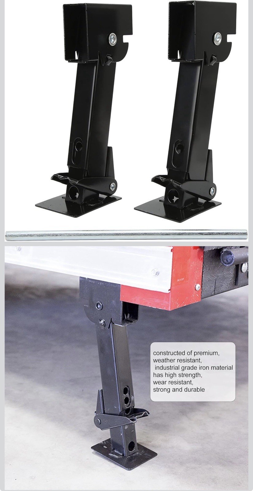 Telescoping Trailer Stabilizer Jacks RV Stabilizer Jacks Parking Lifting 1 Pair.