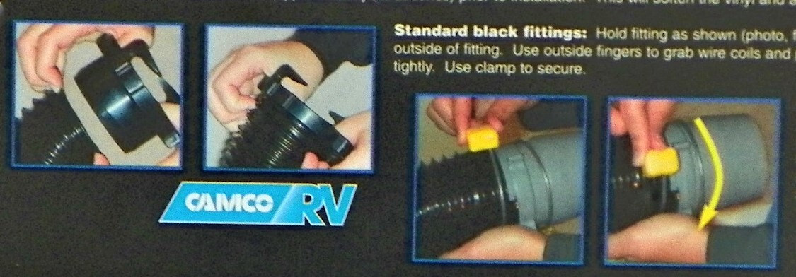CAMCO RV 10’ Standard Sewer Hose & Bayonet Straight Hose Adapter