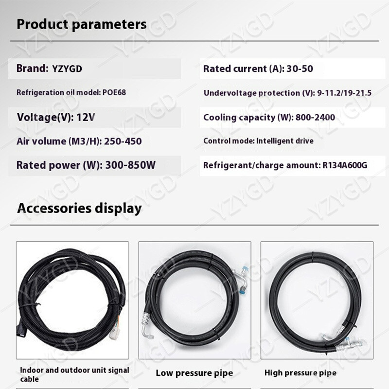 12V 12000BTU Mini Split A/C For Semi Trucks Bus RV Caravan Vans Air Conditioner