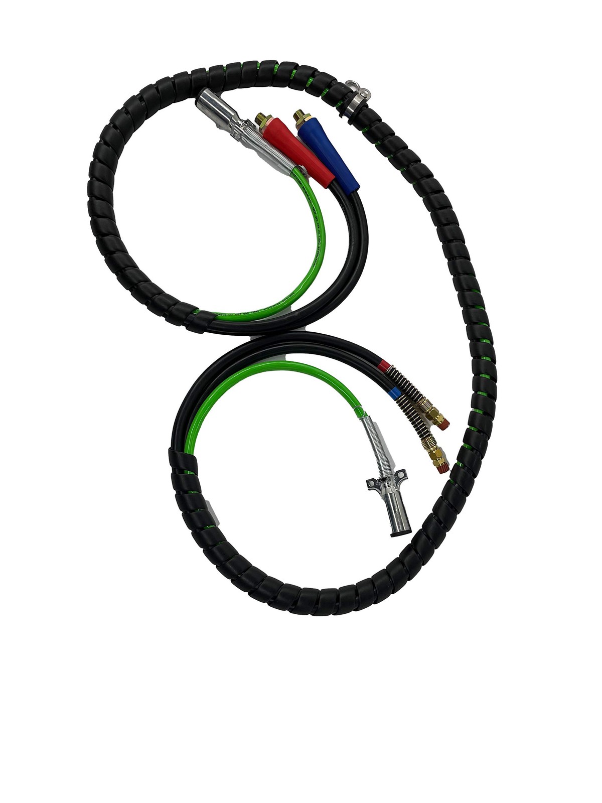 3 in 1 12ft ABS & Air Line Hose Wrap 7 Way Electrical Cable Semi Truck Trailer