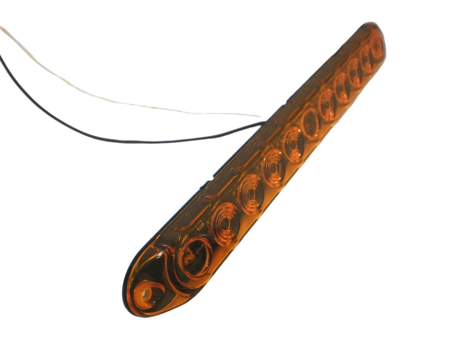 15″ Slimline 3 LED Amber Lens ID Light Bar Trailer Truck RV 80 RV