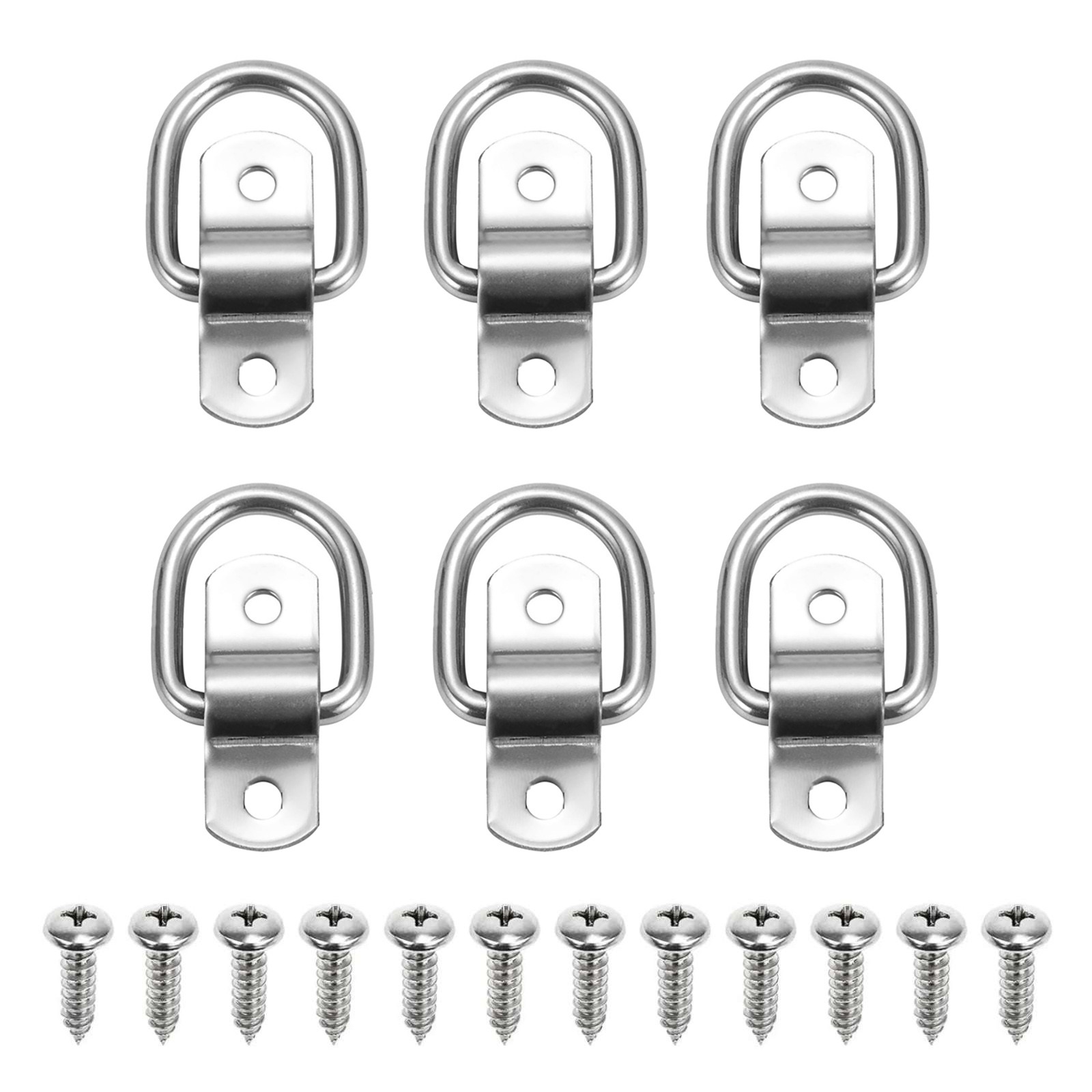 6 Pack D Ring Tie Down Anchors Fix Any Wood Or Metal Surface Fit For Atvs