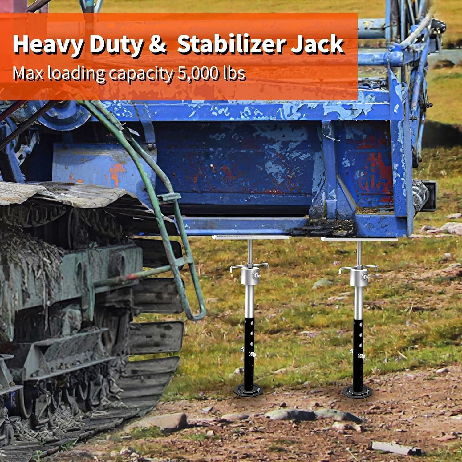Heavy-Duty Adjustable Slide Out Support Jacks for RVs – 16″ to 36″ Height Range