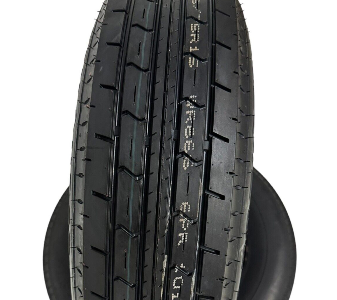 2-pack ST205/75R15 Radial Trailer Tire, Load C, Modular 5 lug Black Rim, New