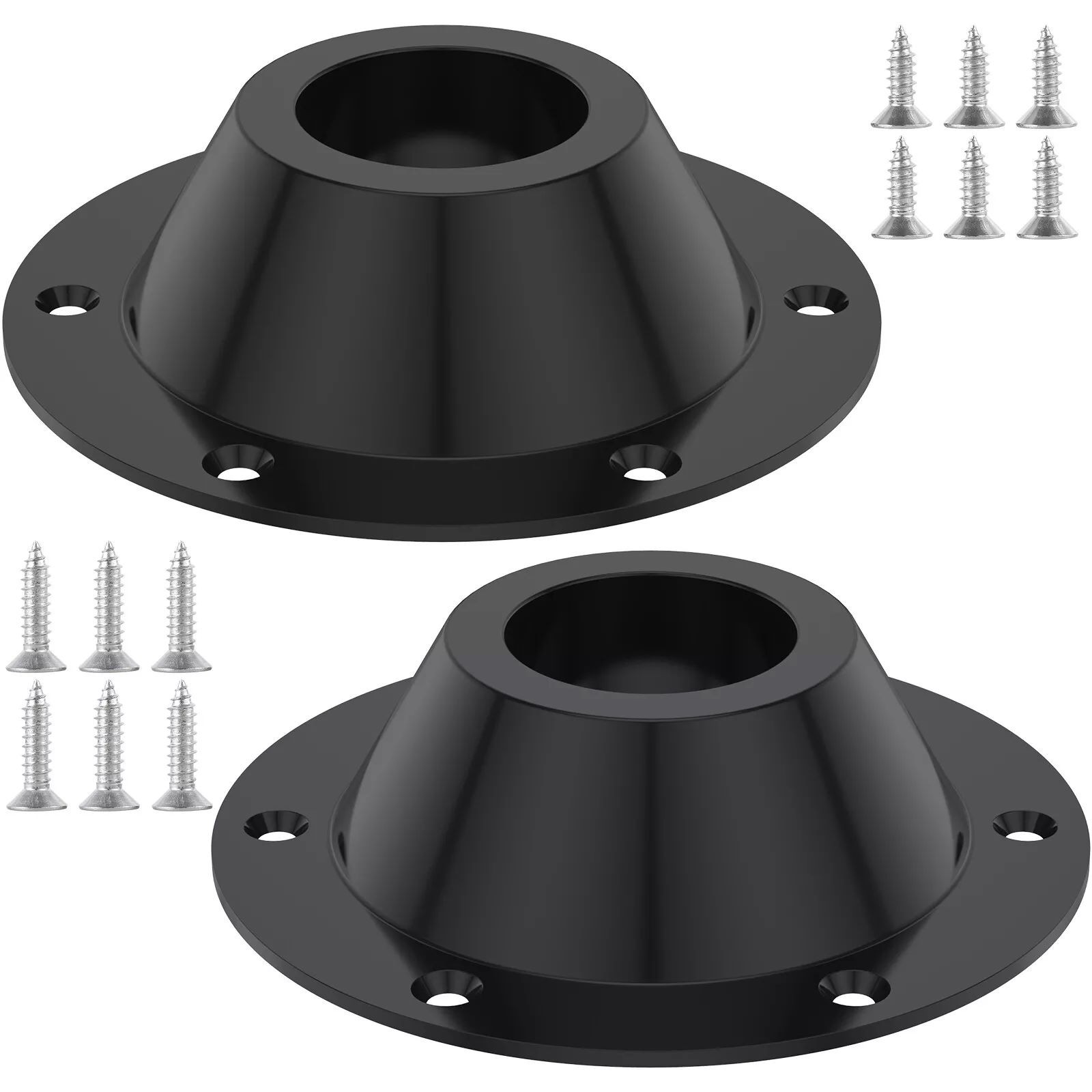 2Pcs RV Table Bases Aluminium Floor Fixed Mount Pedestal Replace Parts Camper