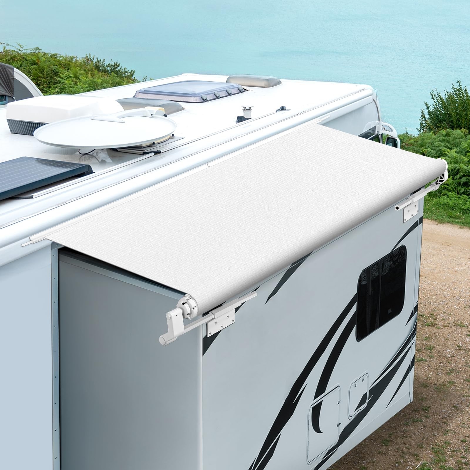 RV Slide Out Awning 7 9 White Topper Cover Assembly KR3622 Kohree Modular Camper