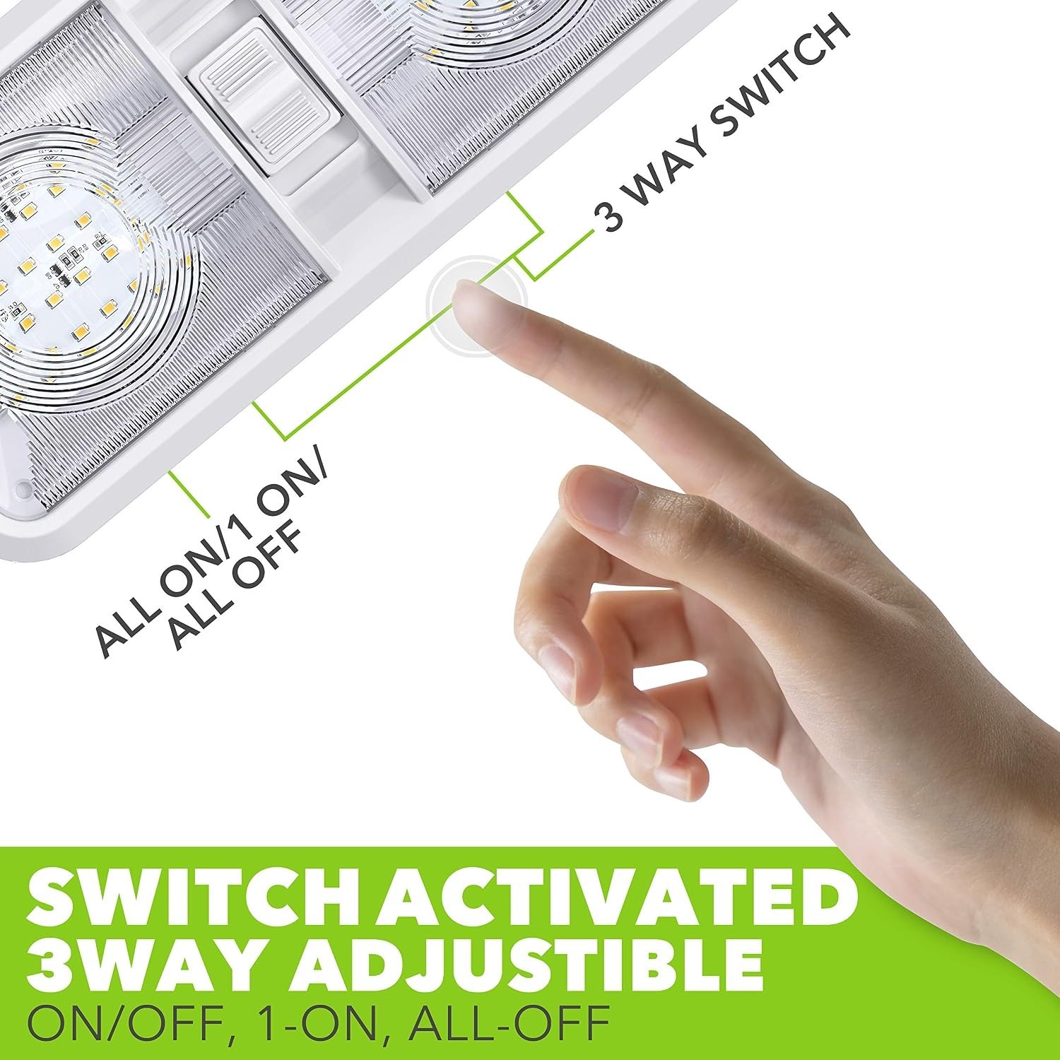 Compact LED Ceiling Light for RVs – 6W, 4000K Natural White with 3-Way Switch