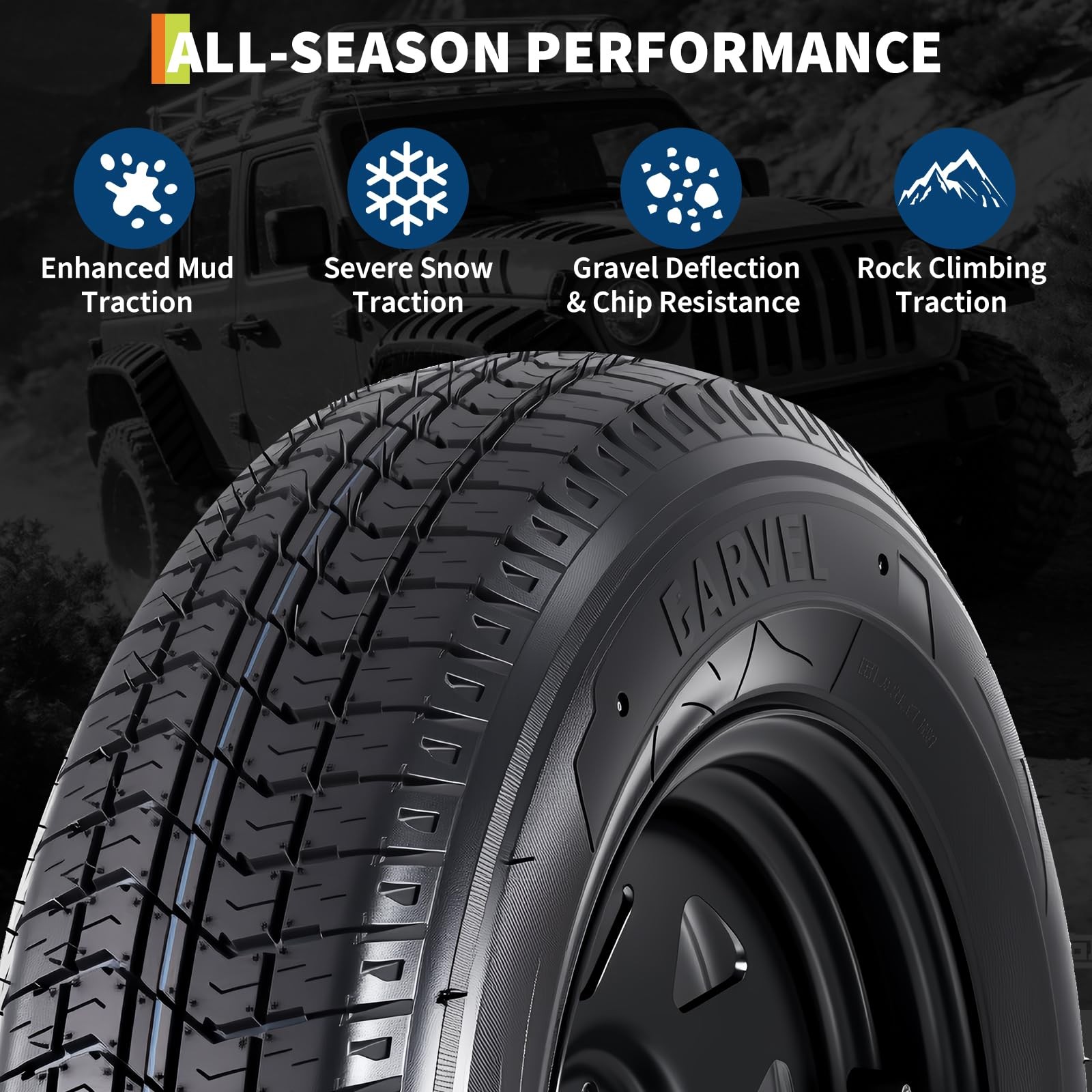 Set Of 4 ST205/75D14 205 75 14 Trailer Tires & Wheels 14″ Rims 5 Lug on 4.5″ 6PR