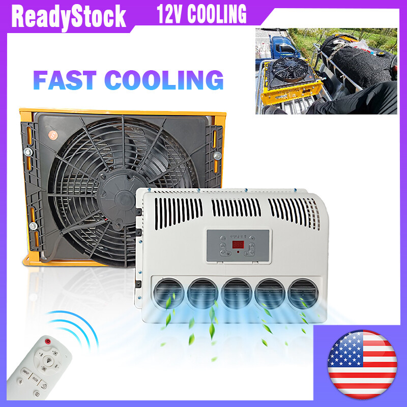 Treeligo 12V 10000BTU Electric Truck Air Conditioner Park Unit for Tractor Car