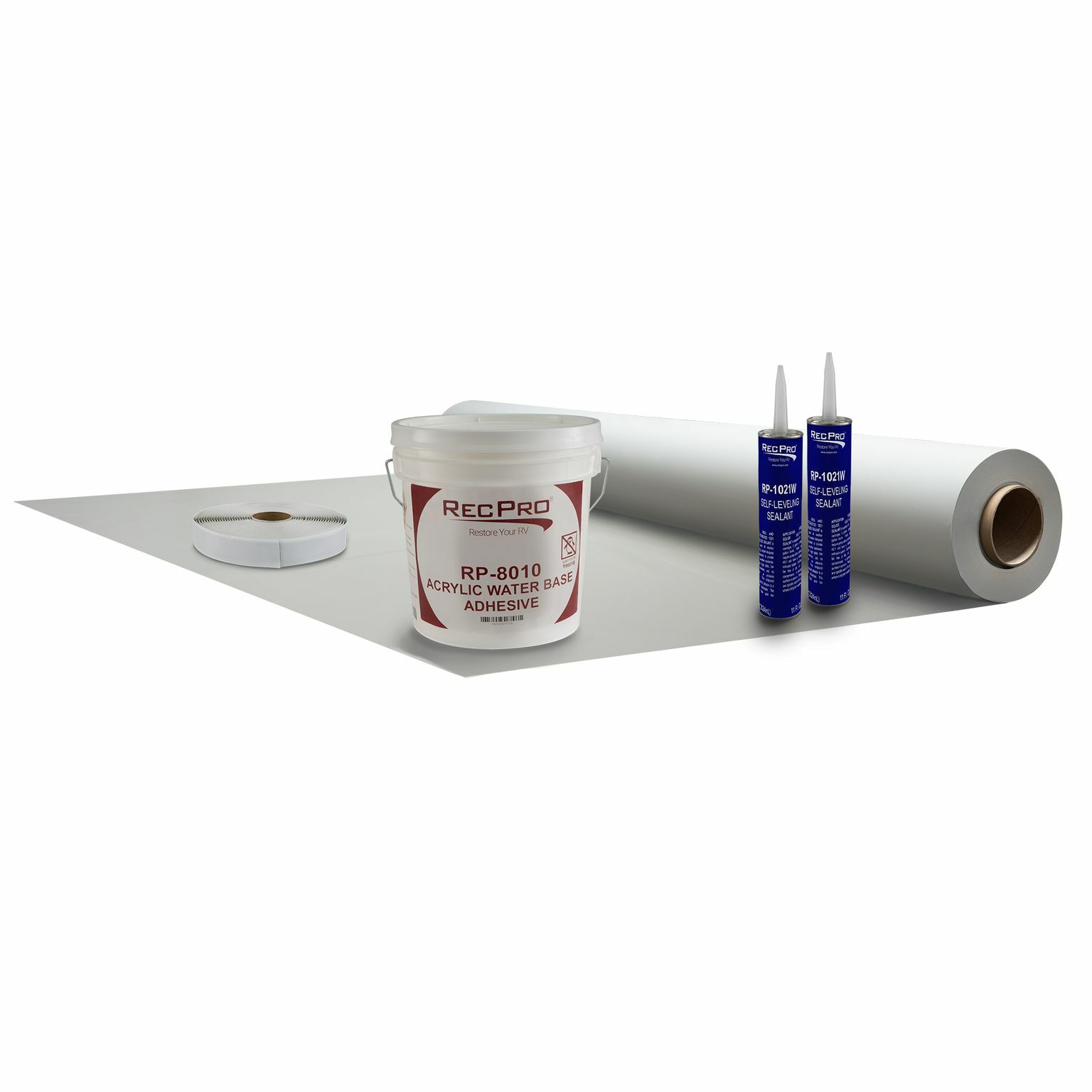 5Ft RecPro Extreme Duty PVC RV Rubber Roof Kit 8.5Ft Wide Camper Roofing
