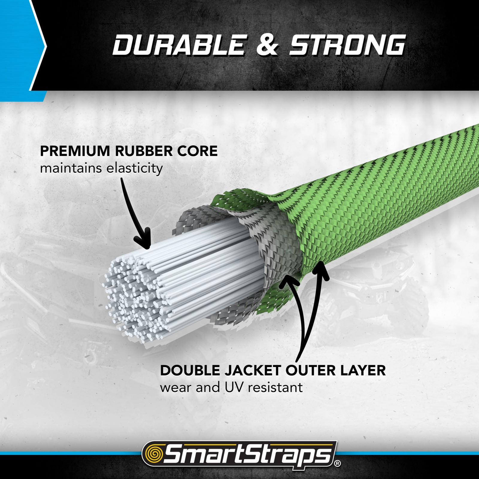 SmartStraps 22in.-32in. Adjustable Super Strong Bungee, Model# 466