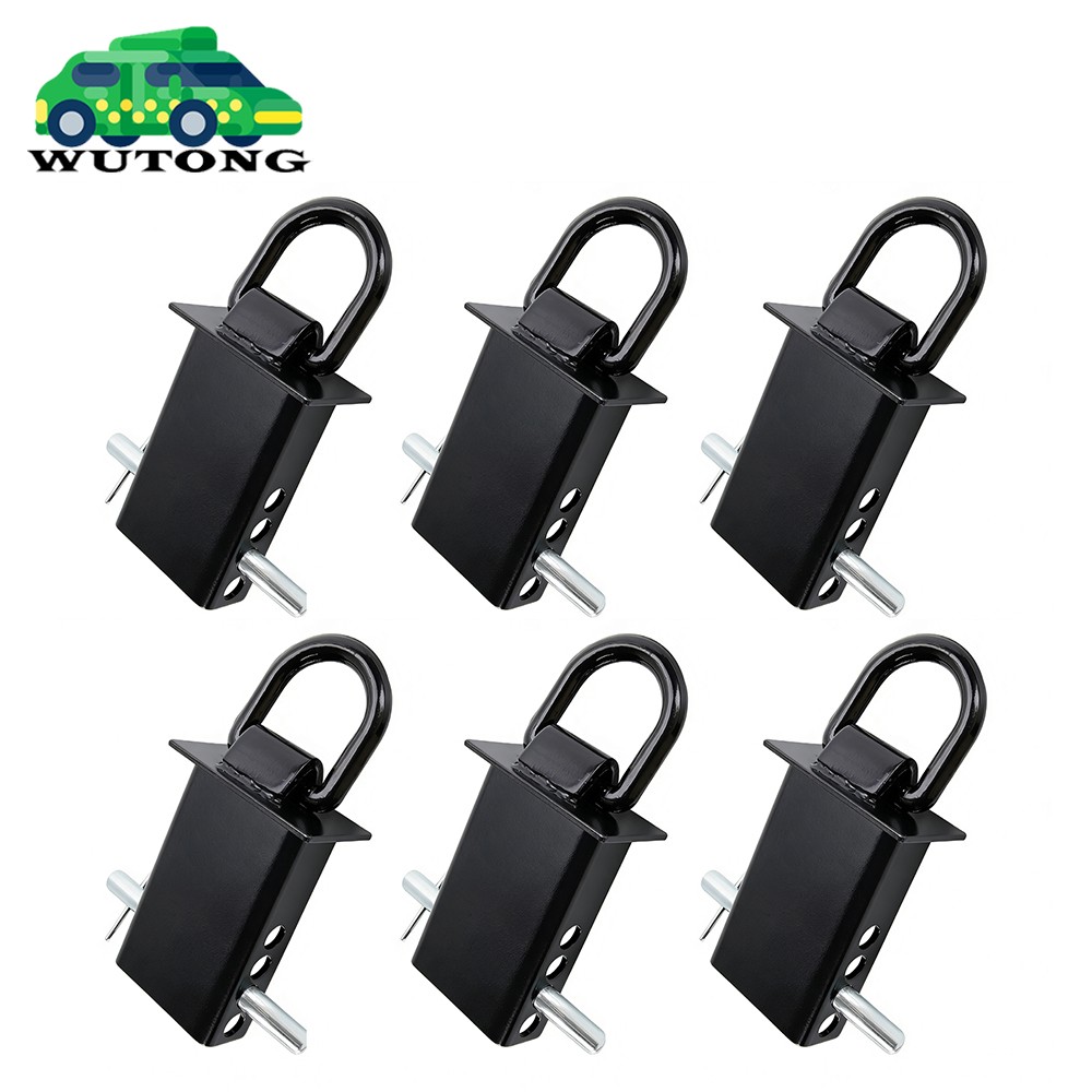 6 Pack Stake Pocket D Rings Heavy Duty 1/2″ Trailer Hitch Pin Tie Down 18000lb