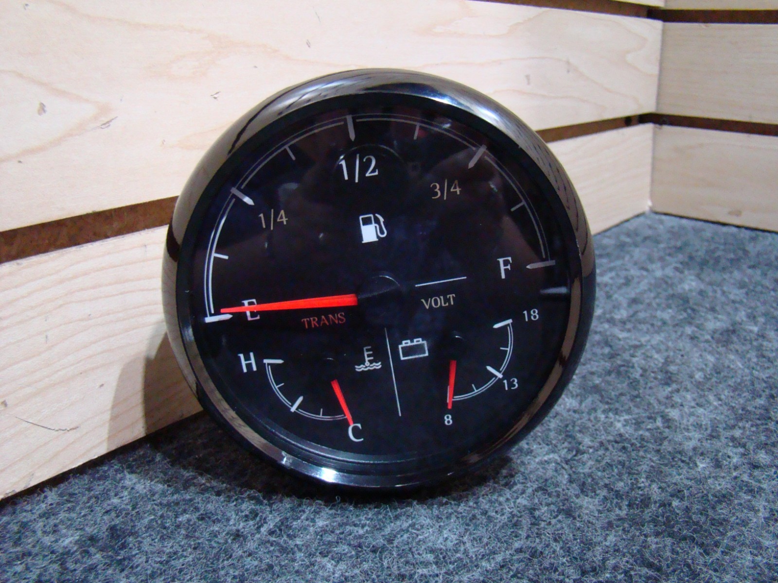 USED RV/MOTORHOME MEDALLION 3 IN 1 FUEL / TRANS / VOLT DASH GAUGE 16622900