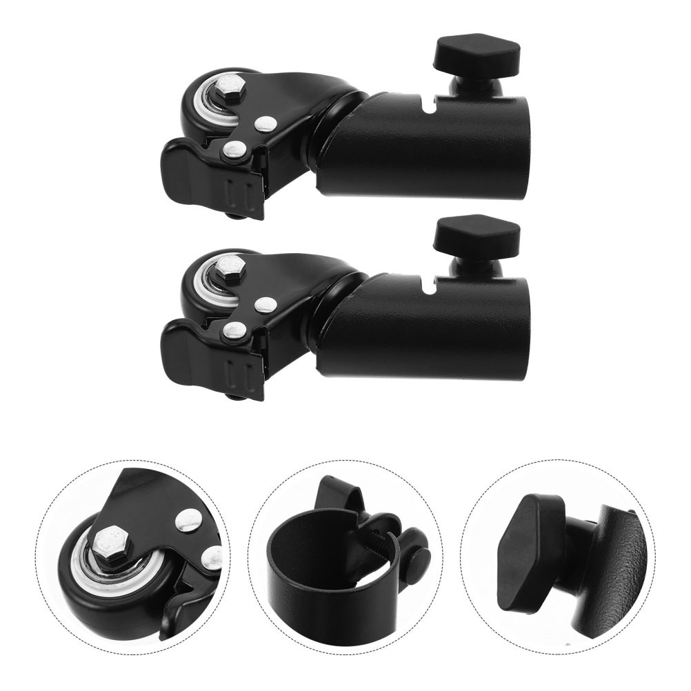 2 Pcs Replacement Casters Mobility Tripod Speaker Trolley Wheels