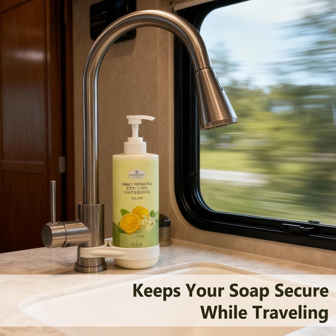 2 PCS RV Soap Holder Van Storage Accessory Rotating Bottle Dispenser 4mm