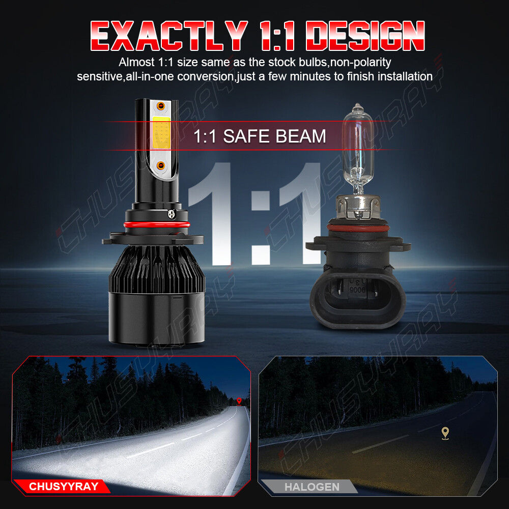 For Fleetwood Discovery 1999-2002 Headlight Head Light Lamp LED Bulbs