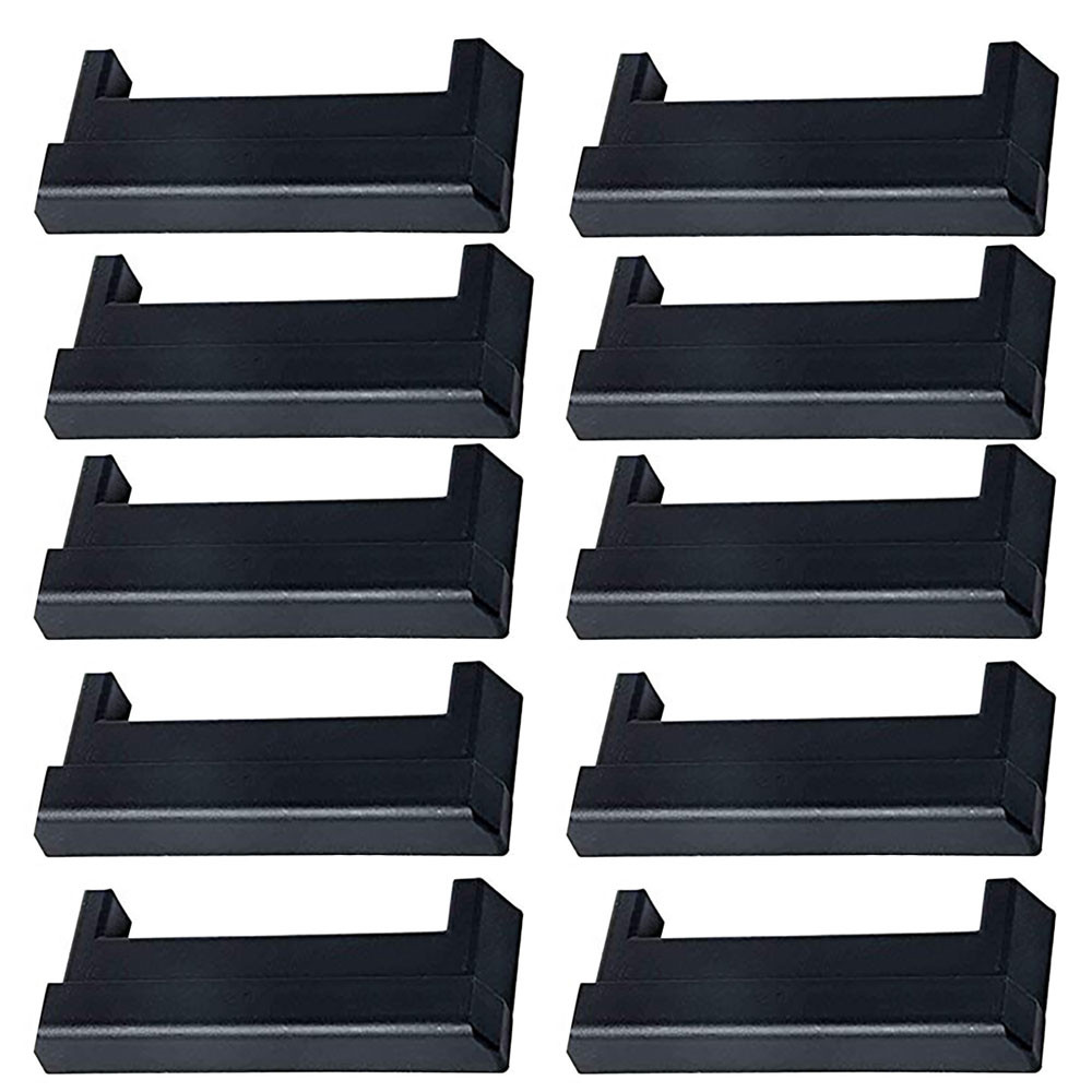 10 E Track Tie-Down Rail End Covers Durable Black Plastic End Protector Caps