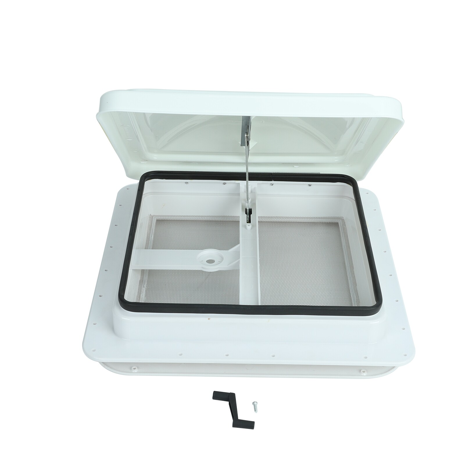 14″ RV Roof Vent Kit for Camper Trailer Universal Lid Interior Garnish White