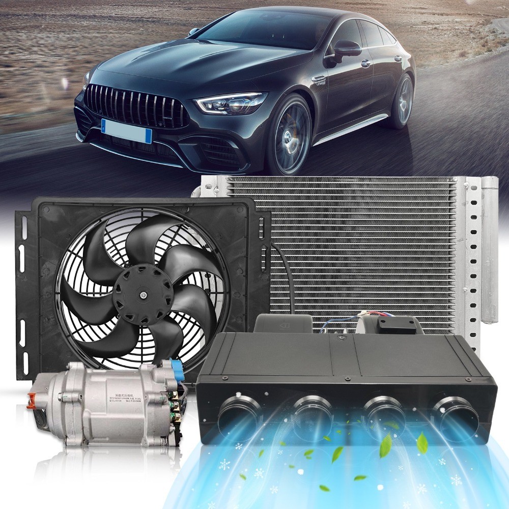 Treeligo 12V Electric Underdash Cooling Energy Saving Air Conditioner Auto A/C
