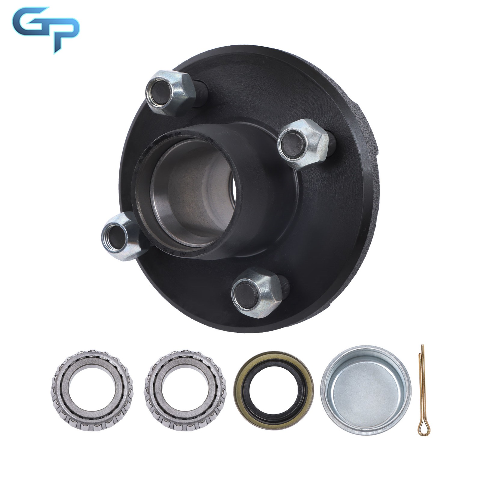 Trailer Hub Kit 4 Bolt on 4 Inch Circle – 1 inch I.D. Bearings