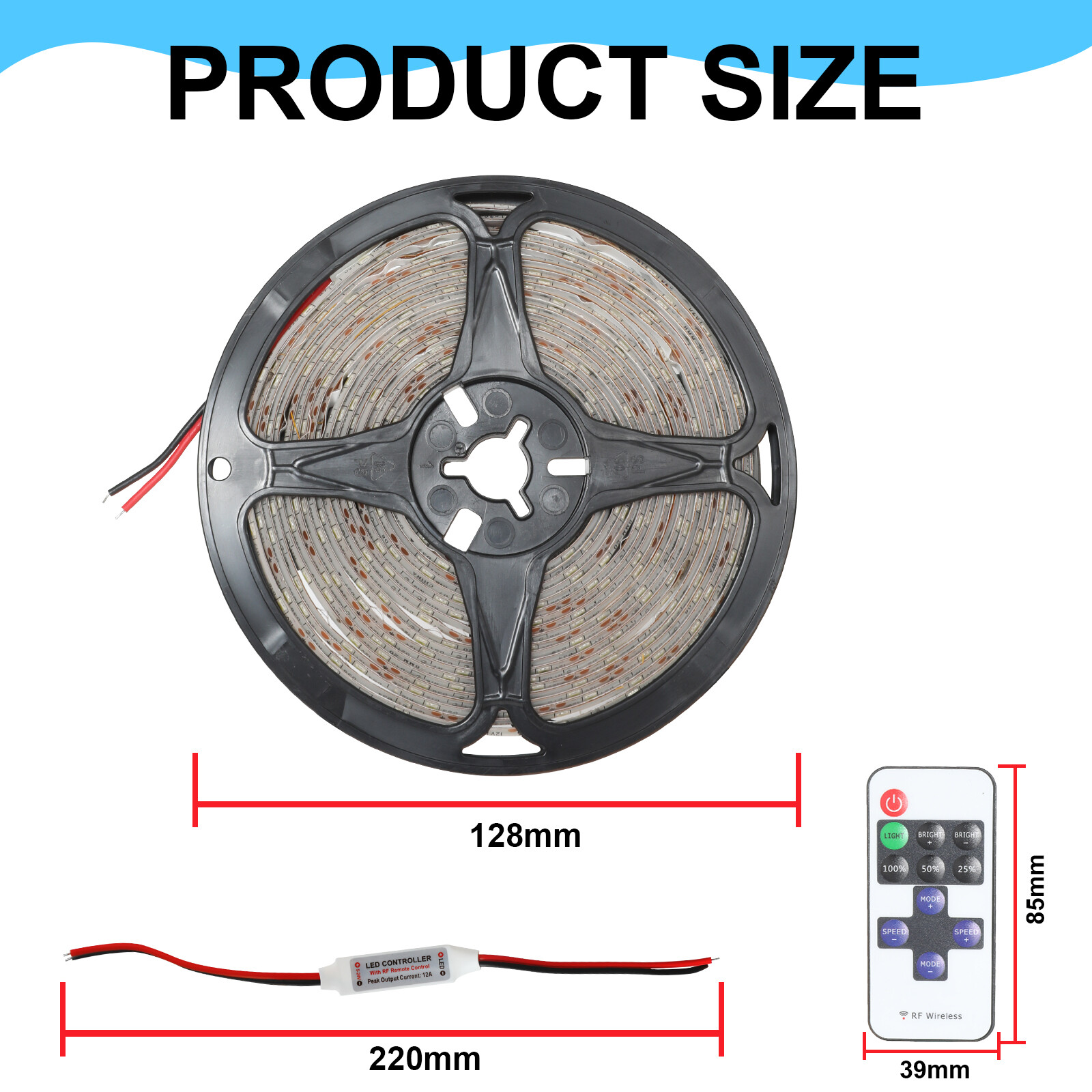 Tira 5M Luces LED 12V Blanco16.4ft tiras Luz Para decoracion habitacion Cuarto