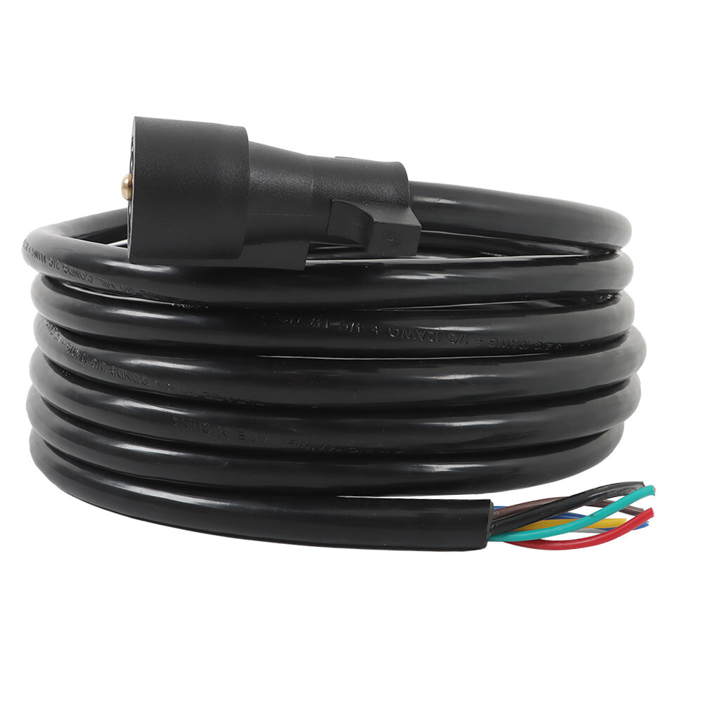 7-Pin 7Way Trailer Cable Cord Wire Harness Plug Connector RV Truck 6/7/8/12/16FT