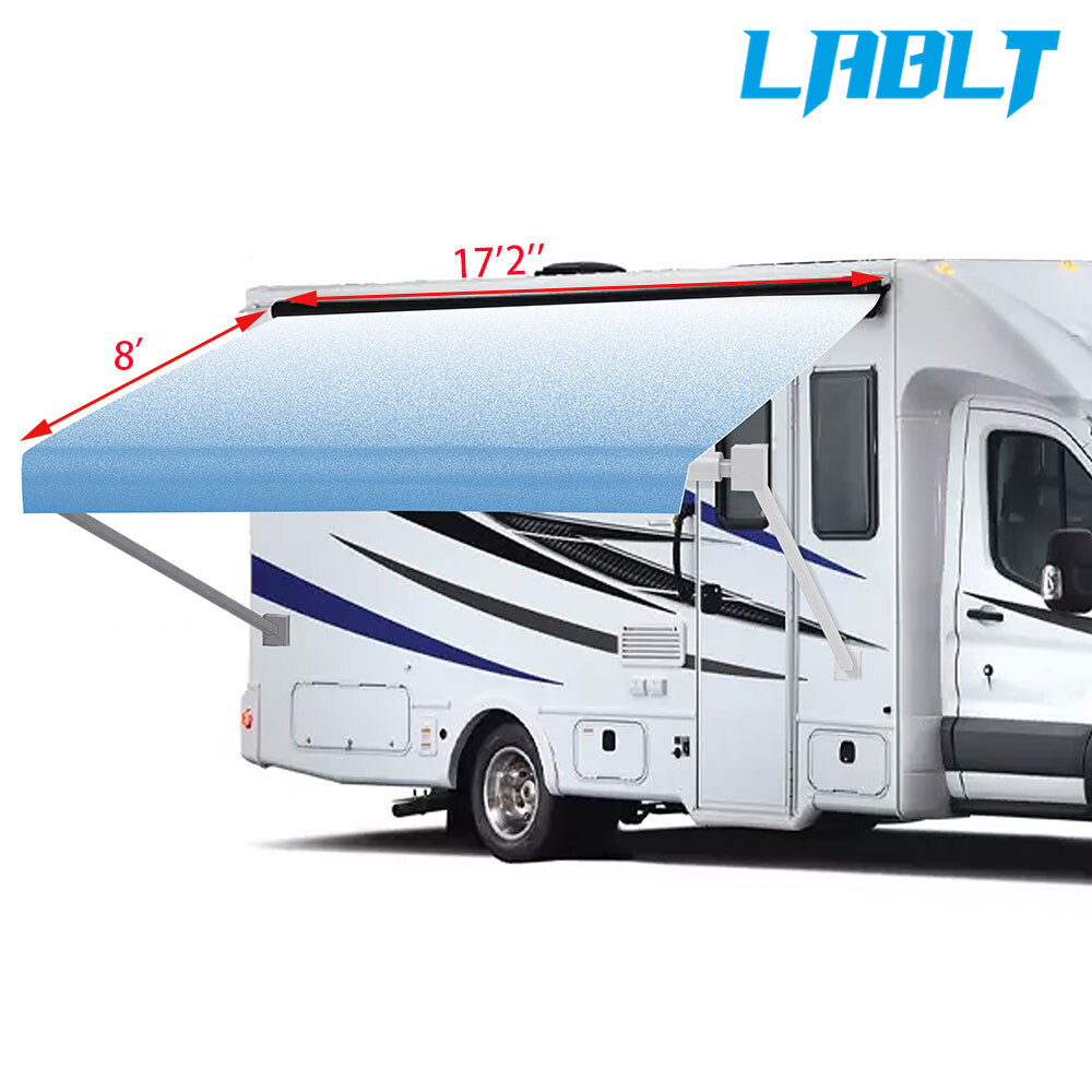 LABLT RV Awning Fabric Replacement Weatherproof Vinyl Canopy For Camper Trailer
