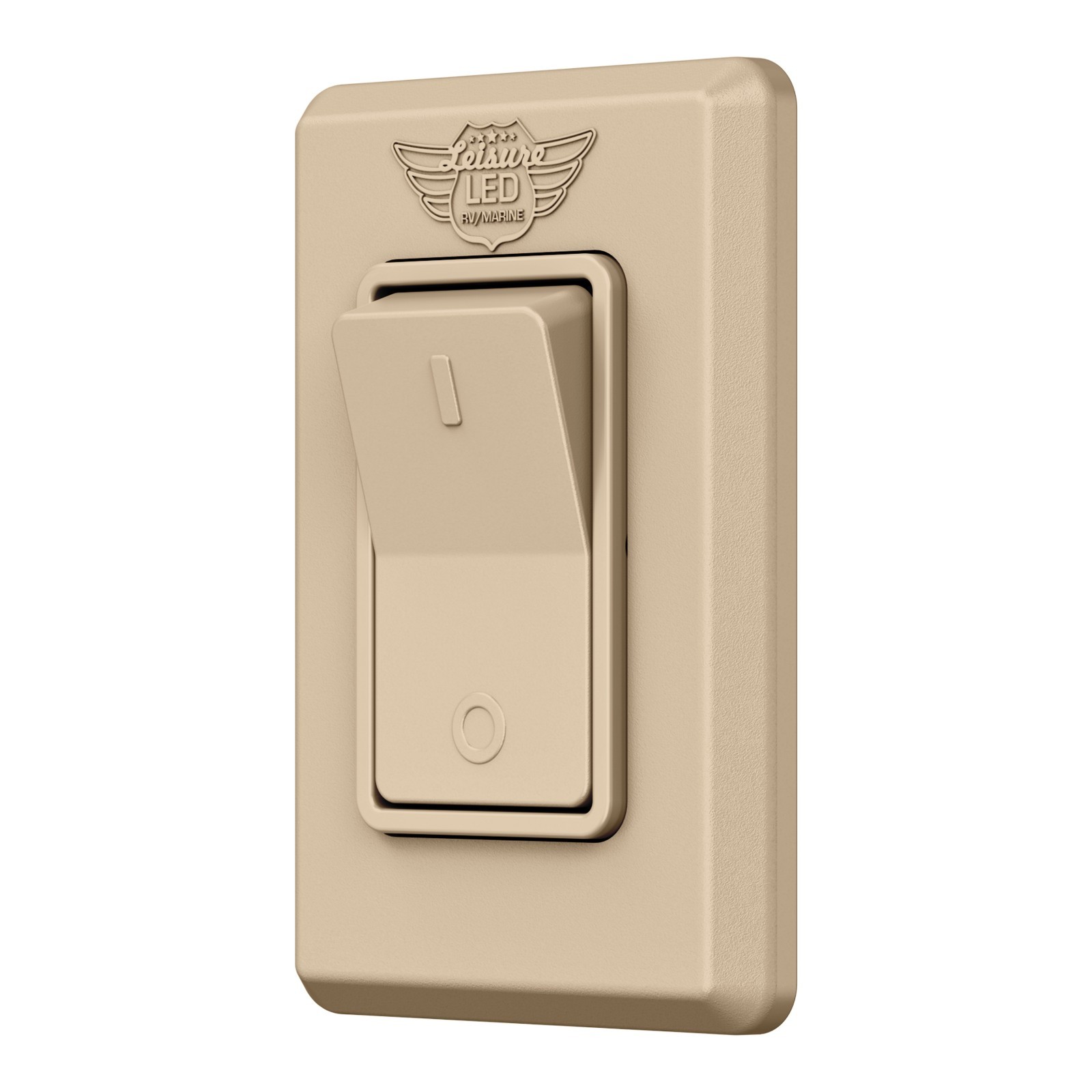 Single 1 Gang On-Off 12V Tan Light Switch -RV Camper Trailer Marine Boat 12 V
