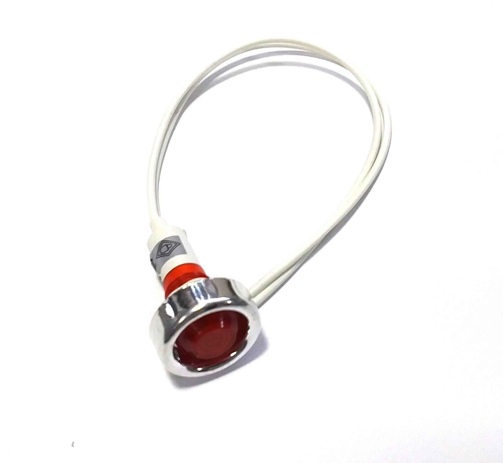 BBT 12 volt Waterproof Red LED RV Indicator Light in Chrome Bezel