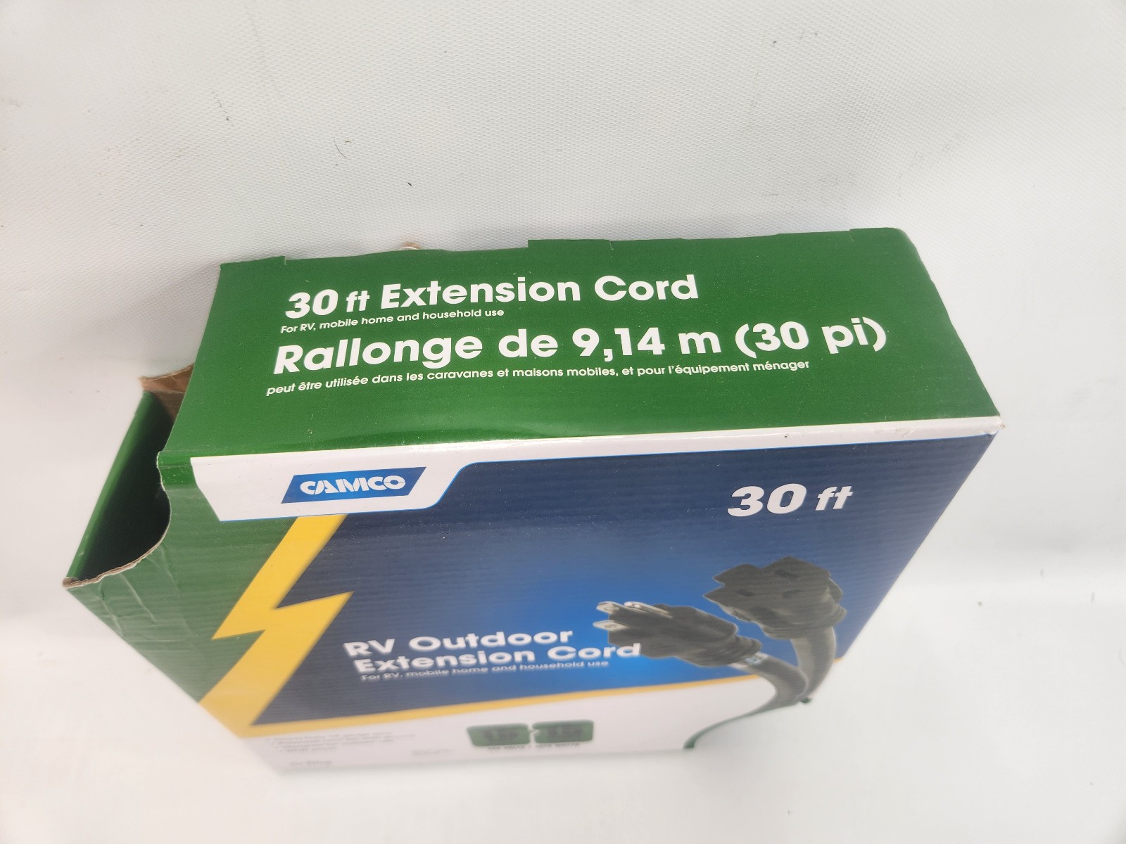Camco 30-Ft RV Extension Cord 15 Amp – Rated for 125V – 55142 14-Gauge Copper