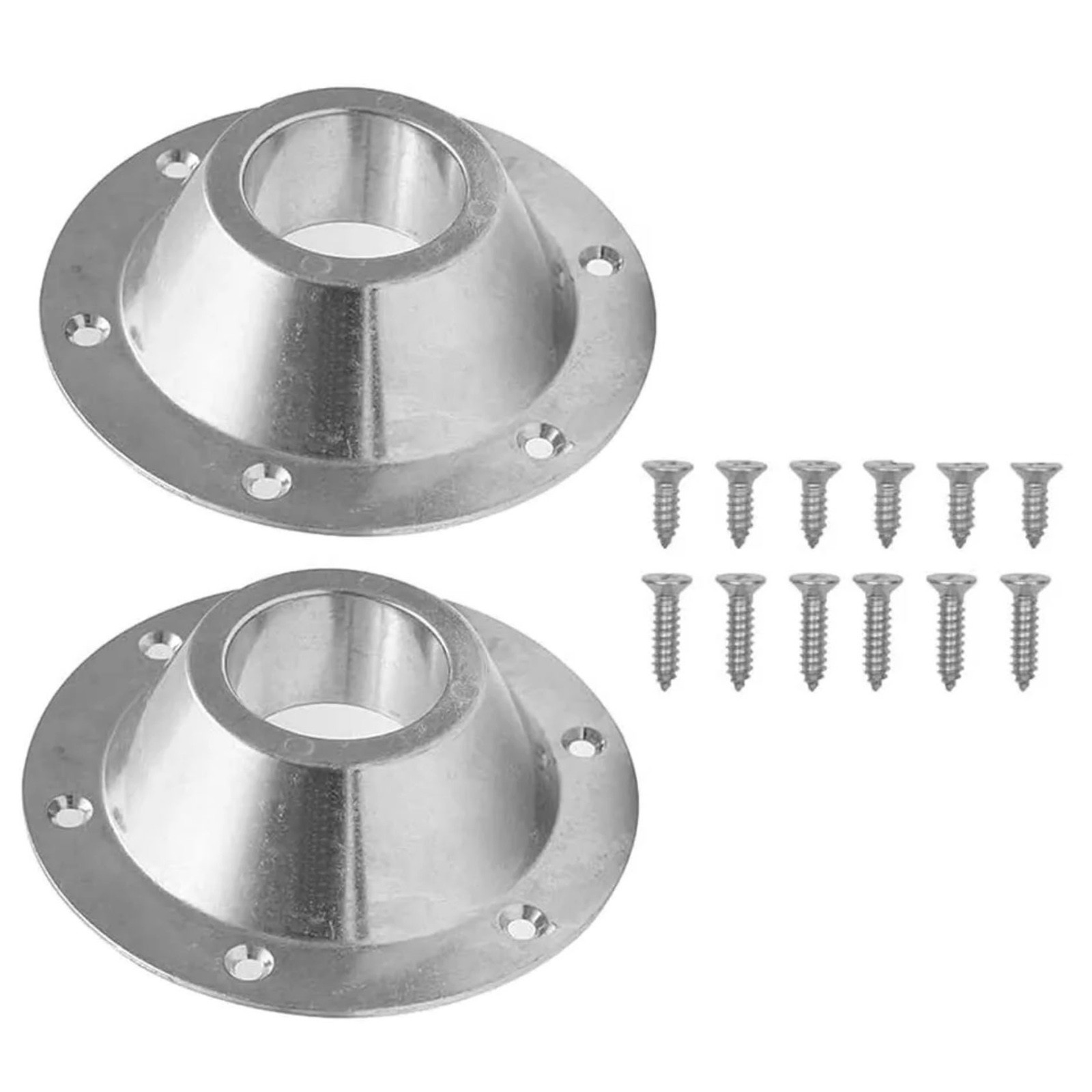2x RV Table Bases Aluminium Floor Fixed Mounting Pedestal Replacement Camper