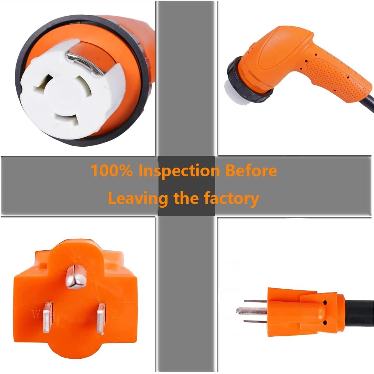 15 Amp Male to 50 Amp Female RV Power Adapter Cord With Twist Lock USA